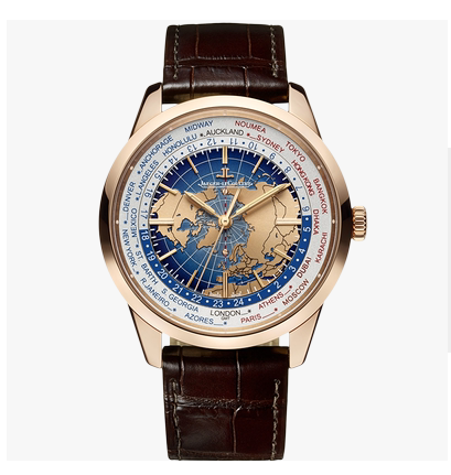 积家地球物理天文台世界时18K玫瑰金自动机械男表8102520