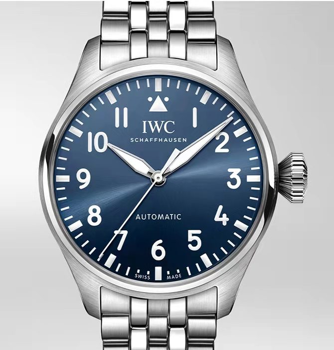 万国旗舰大型飞行员系列腕表43mm精钢表带机械表瑞士手表男